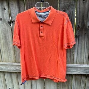 Robert Graham orange polo shirt, size medium